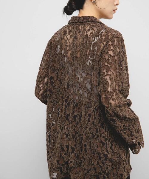 KBF（ケイビーエフ）の「モールレーステーラードジャケット（その他アウター・レディース・アイボリー/ブラック/ブラウン・ONE）」の14枚目の写真