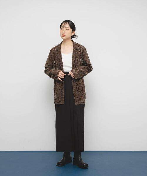 KBF（ケイビーエフ）の「モールレーステーラードジャケット（その他アウター・レディース・アイボリー/ブラック/ブラウン・ONE）」の15枚目の写真