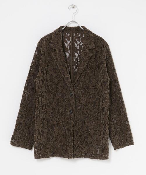 KBF（ケイビーエフ）の「モールレーステーラードジャケット（その他アウター・レディース・アイボリー/ブラック/ブラウン・ONE）」の18枚目の写真