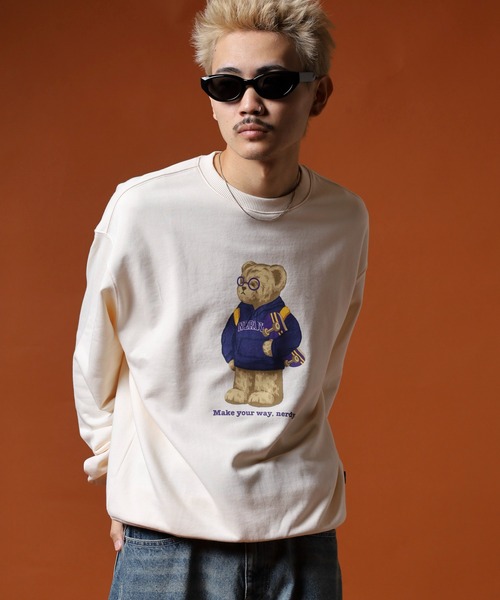 NERDY（ノルディ）の「クレバーネディスウェットシャツ（スウェット・メンズ・ネイビー/グレー/ホワイト・M/S/L）」の21枚目の写真