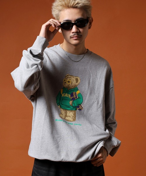 NERDY（ノルディ）の「クレバーネディスウェットシャツ（スウェット・メンズ・ネイビー/グレー/ホワイト・M/S/L）」の11枚目の写真