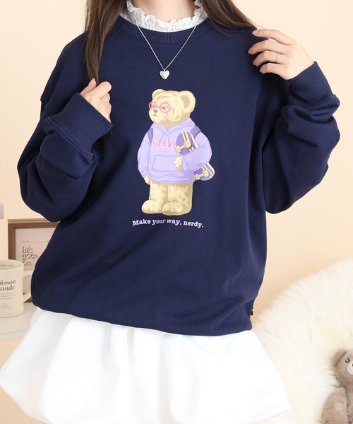 NERDY（ノルディ）の「クレバーネディスウェットシャツ（スウェット・メンズ・ネイビー/グレー/ホワイト・M/S/L）」の15枚目の写真
