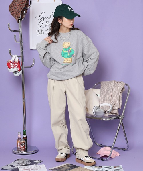 NERDY（ノルディ）の「クレバーネディスウェットシャツ（スウェット・メンズ・ネイビー/グレー/ホワイト・M/S/L）」の7枚目の写真
