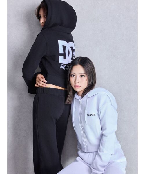 GYDA×DC OE LOGOショートスウェットZIP UPパーカー（パーカー