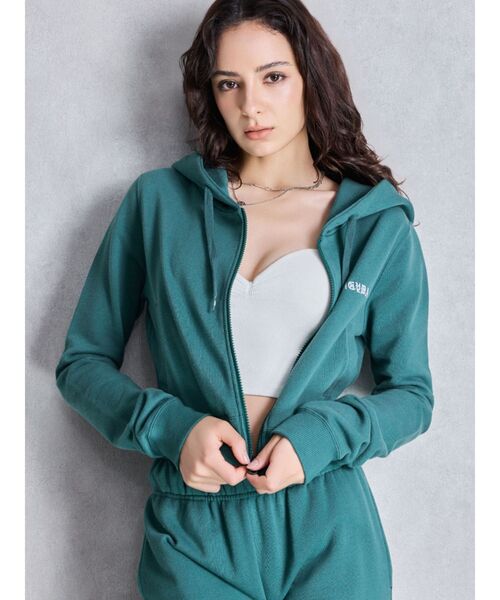 セール】GYDA×DC OE LOGOショートスウェットZIP UPパーカー（パーカー