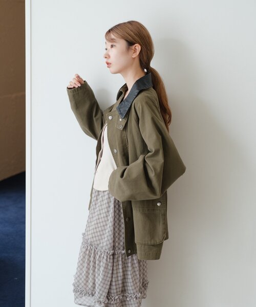 【新品】kastane カスタネ ハンティングジャケット　ベージュ new arrival】 ハンティングジャケット ¥14.300(税込) モチーフ
