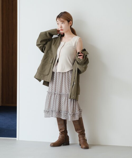 【新品】kastane カスタネ ハンティングジャケット　ベージュ 新品】kastane カスタネ ハンティングジャケット ベージュ