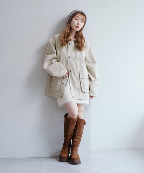 kastane ハンティングジャケット Kastane ブルゾン アウター モチーフ付きハンティングジャケット