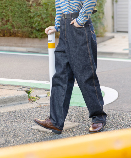 PAR ICI（パーリッシィ）の「13OZデニム ストレートパンツ（デニムパンツ・レディース・サックスブルー/ネイビー/ブルー・S/M）」の2枚目の写真