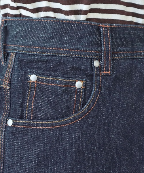 PAR ICI（パーリッシィ）の「13OZデニム ストレートパンツ（デニムパンツ・レディース・サックスブルー/ネイビー/ブルー・S/M）」の6枚目の写真
