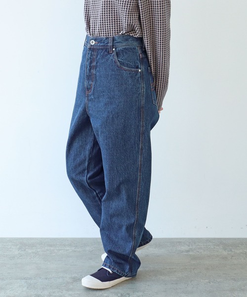 PAR ICI（パーリッシィ）の「13OZデニム ストレートパンツ（デニムパンツ・レディース・サックスブルー/ネイビー/ブルー・S/M）」の16枚目の写真