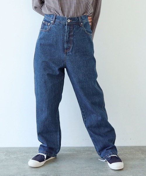 PAR ICI（パーリッシィ）の「13OZデニム ストレートパンツ（デニムパンツ・レディース・サックスブルー/ネイビー/ブルー・S/M）」の17枚目の写真