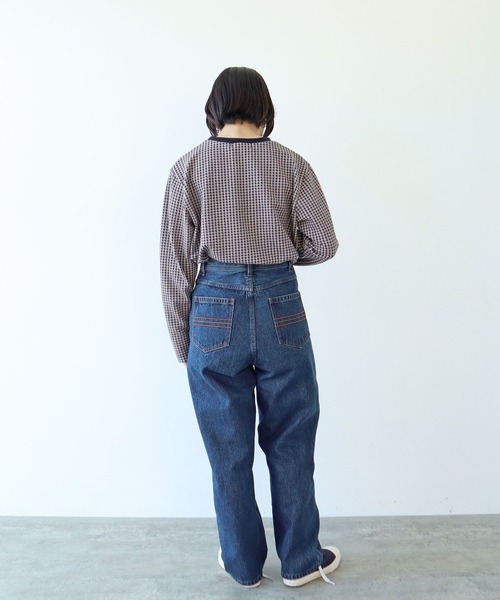 PAR ICI（パーリッシィ）の「13OZデニム ストレートパンツ（デニムパンツ・レディース・サックスブルー/ネイビー/ブルー・S/M）」の22枚目の写真