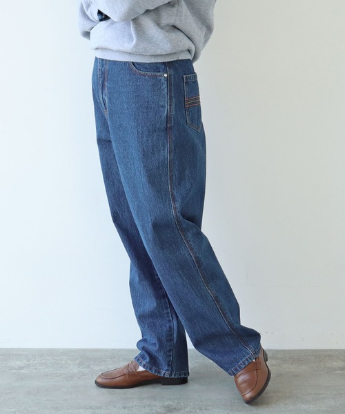 PAR ICI（パーリッシィ）の「13OZデニム ストレートパンツ（デニムパンツ・レディース・サックスブルー/ネイビー/ブルー・S/M）」の20枚目の写真