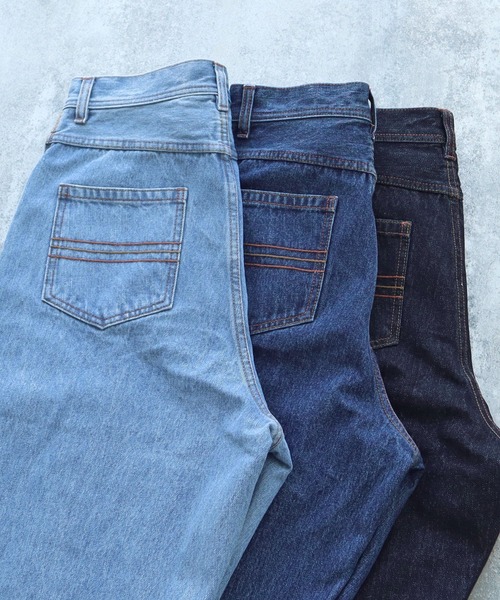 PAR ICI（パーリッシィ）の「13OZデニム ストレートパンツ（デニムパンツ・レディース・サックスブルー/ネイビー/ブルー・S/M）」の9枚目の写真