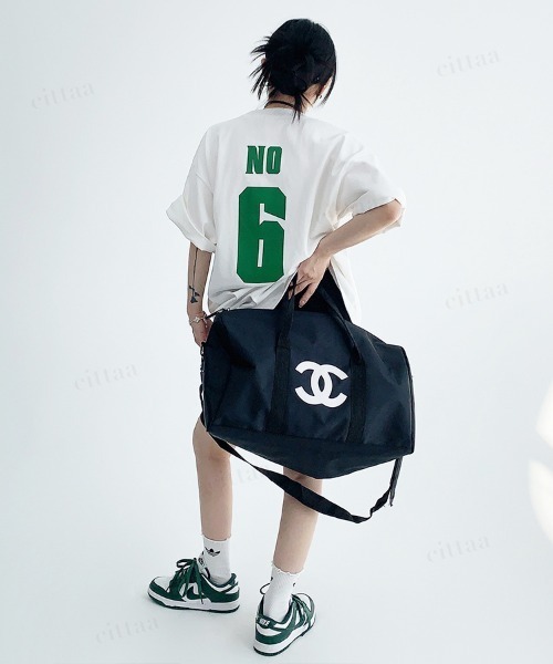 Dalfwin（ダールフィン）の「韓国ファッション 6ロゴデザイン半袖Tシャツ（Tシャツ/カットソー・レディース・グレー/ホワイト・FREE）」の9枚目の写真