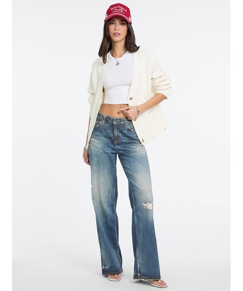GUESS JEANS（ゲスジーンズ）の「GUESS JEANS G11 Wide Leg デニムパンツ ワイドジーンズ レディース（デニムパンツ・レディース・インディゴブルー・26inch/27inch/25inch/24inch）」の17枚目の写真