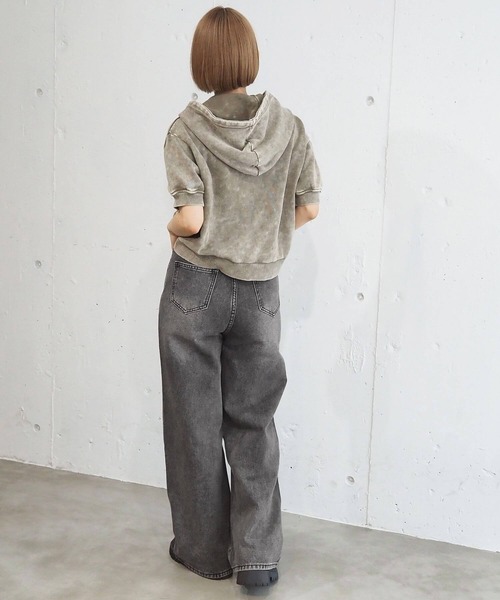 tiptop(ティップトップ)の「【2サイズ展開】ラインストーンワイドパンツ(デニムパンツ・レディース・ブラック/ダークブルー/サックスブルー・S/M)」の16枚目の写真