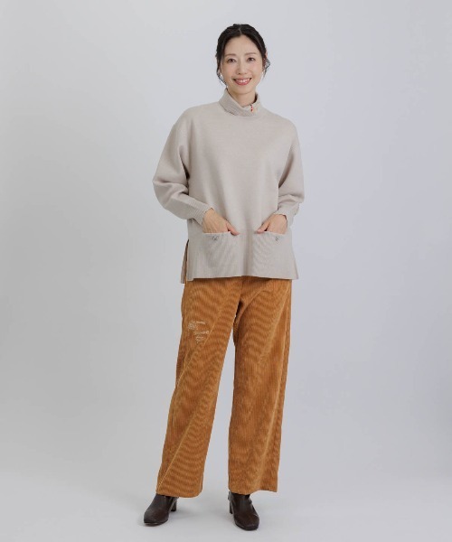 ラメ刺繍ワッペンハイネックニット（ニット/セーター）｜STUDIO PICONE