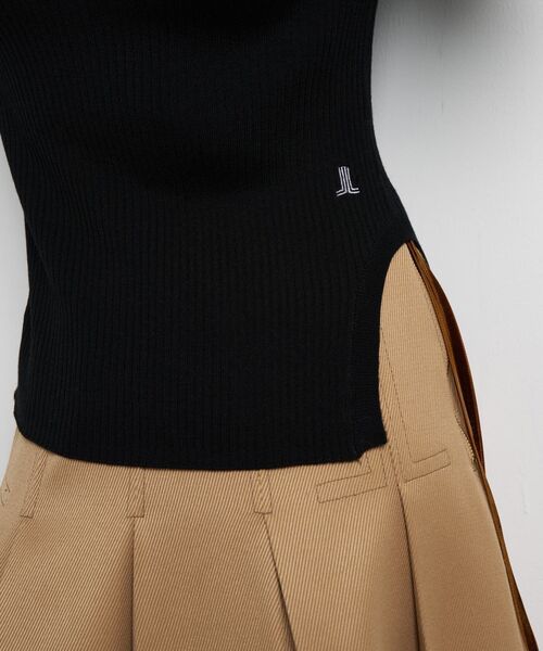 LANVIN en Bleu（ランバンオンブルー）の「カラーポイントリブタートル（ニット/セーター・レディース・オフホワイト/オレンジ/パープル/ボルドー/ブラック・38）」の13枚目の写真