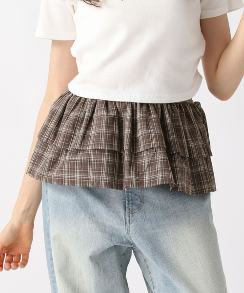 FOREVER 21(フォーエバー トゥエンティーワン)の「チェックフリルベルト(ベルト・レディース・ブラック/ブラウン系その他・FREE)」の1枚目の写真