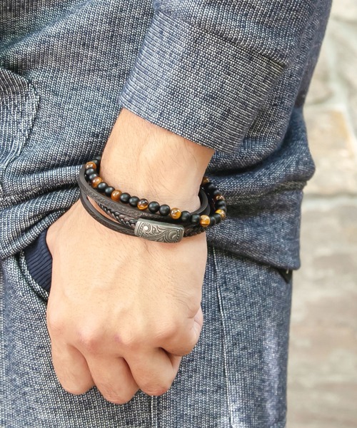 Kahiko（カヒコ）の「【Kahiko】ハワジュバレルMEN'Sブレスレット（ブレスレット・メンズ・ブラック/ブラウン・FREE）」の8枚目の写真