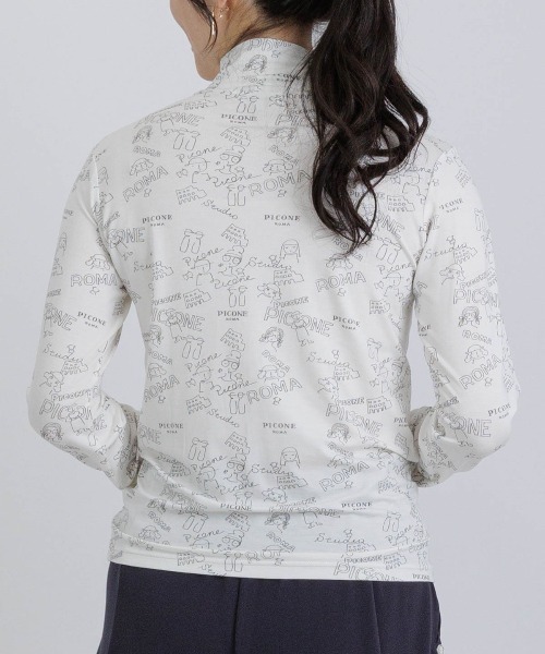 STUDIO PICONE(スタジオピッコーネ)の「総柄ハイネックプルオーバー(Tシャツ/カットソー・レディース・ピンク/ベージュ/ホワイト・M/L/LL)」の16枚目の写真