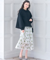 チェスティ花柄スカート チェスティ】花柄 アートプリント タックフレアスカート オフ