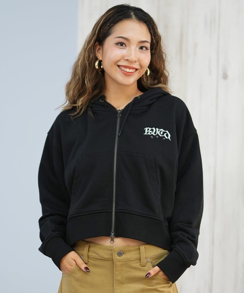 RVCA(ルーカ)の「RVCA/ルーカ ジップアップフーディー パーカー BF044-014(パーカー・レディース・ブラウン/ブラック/ライトカーキ・S/M)」の2枚目の写真