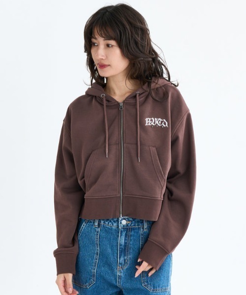 RVCA(ルーカ)の「RVCA/ルーカ ジップアップフーディー パーカー BF044-014(パーカー・レディース・ブラウン/ブラック/ライトカーキ・S/M)」の10枚目の写真