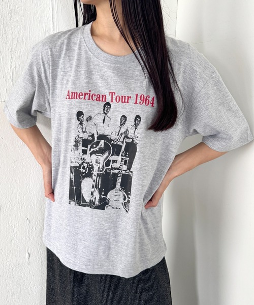 RATS ニットTシャツ Lサイズ 女性肖像 セール】オーバーサイズフォトプリントTシャツ（Tシャツ
