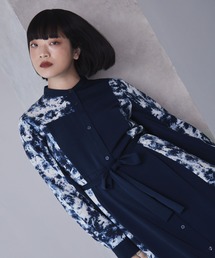 ELUNIS（エルニス）の「ニュアンス柄デザインワンピース（ワンピース）」