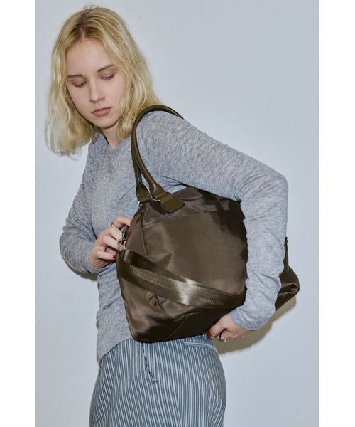 2WAYアウトポケットナイロンボストンバッグ / 11inch