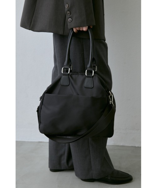 2WAYアウトポケットナイロンボストンバッグ / 11inch