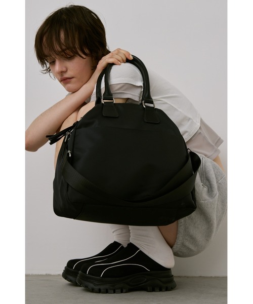 2WAYアウトポケットナイロンボストンバッグ / 11inch