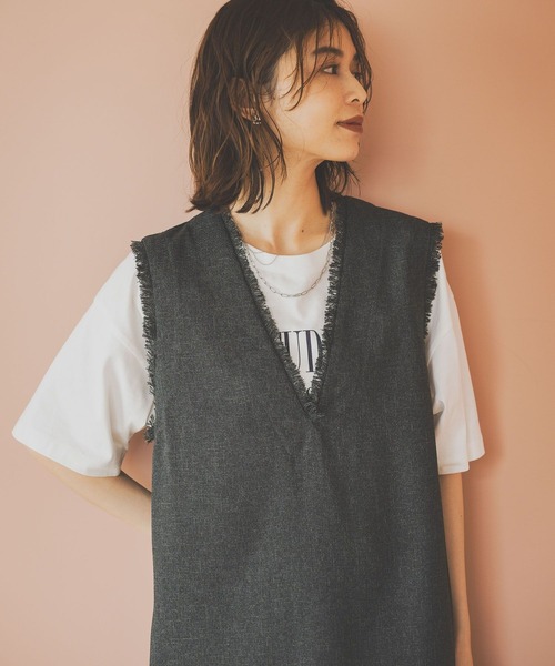 セール】ツイードベストワンピース（ワンピース）｜studio CLIP