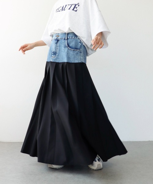 Cepica（セピカ）の「デニム×プリーツスカート（デニムスカート・レディース・ブルー・FREE）」の15枚目の写真