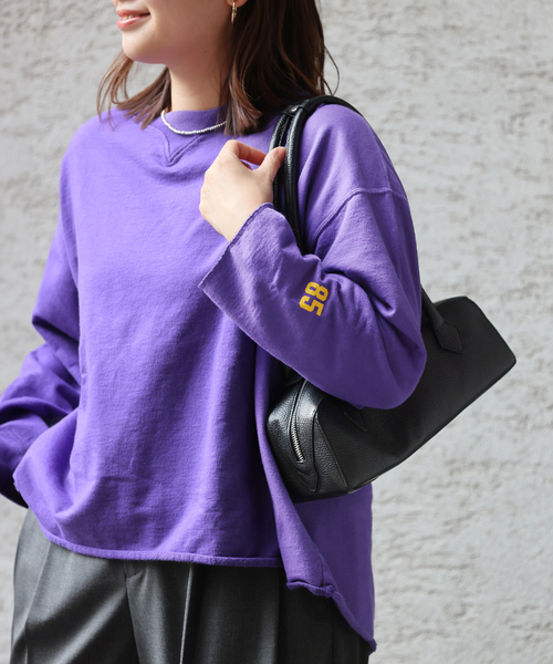 RIDING HIGH(ライディングハイ)の「《追加》別注【RIDING HIGH/ライディングハイ】7.5OZ インレーカットオフT(Tシャツ/カットソー・レディース・パープル/ホワイト/レッド/ブラック・FREE)」の3枚目の写真