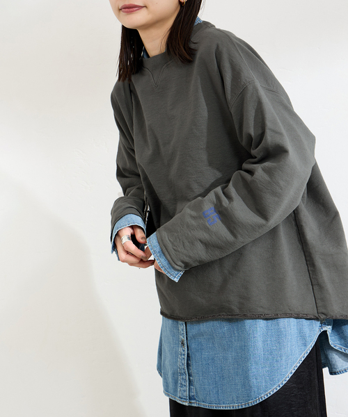 RIDING HIGH(ライディングハイ)の「《追加》別注【RIDING HIGH/ライディングハイ】7.5OZ インレーカットオフT(Tシャツ/カットソー・レディース・パープル/ホワイト/レッド/ブラック・FREE)」の6枚目の写真