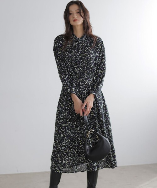 セール】プティフラワープリント ワンピース（ワンピース）｜組曲