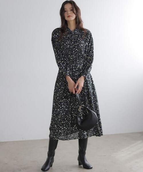 セール】プティフラワープリント ワンピース（ワンピース）｜組曲