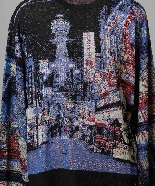 メゾンスペシャル 都市 シリーズ 道頓堀 オーバー ニット MAISON SPECIAL（メゾンスペシャル）の「《UNISEX》【CITY SERIES