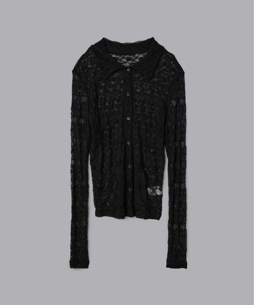 Olu.（オルドット）の「ストレッチレースシャツ（シャツ/ブラウス・レディース・アイボリー/ブラック/ブラウン・FREE）」の20枚目の写真