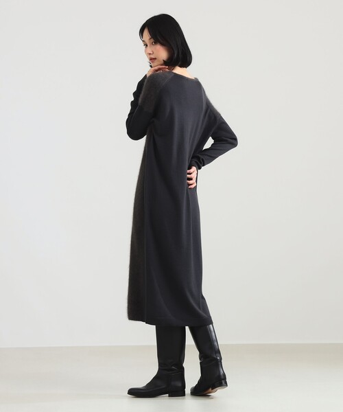 ビームスの百名品】フラッフィ クルーネック ニット ワンピース