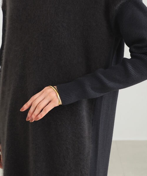 フラッフィ クルーネック ニット ワンピース（ワンピース）｜Demi-Luxe