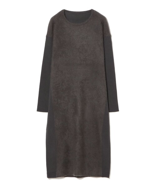 フラッフィ クルーネック ニット ワンピース（ワンピース）｜Demi-Luxe