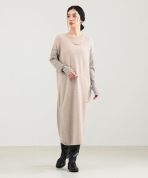 Demi-Luxe BEAMS | 【2/5再値下げ】フラッフィ クルーネック ニット ワンピース(ワンピース)