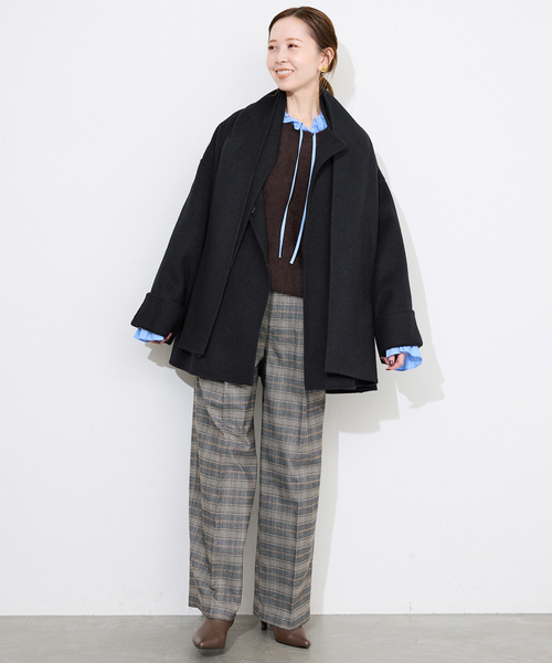 SLOBE IENA（スローブイエナ）の「フォックスアルパカ ニットベスト（ベスト・レディース・チャコールグレー/ブラウン・FREE）」の15枚目の写真