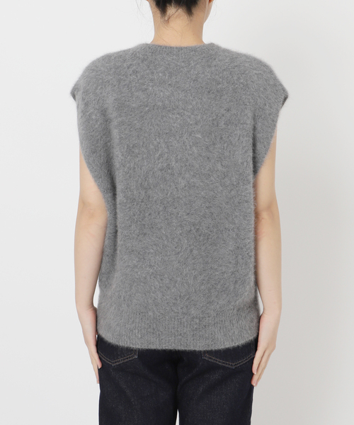 SLOBE IENA（スローブイエナ）の「フォックスアルパカ ニットベスト（ベスト・レディース・チャコールグレー/ブラウン・FREE）」の19枚目の写真