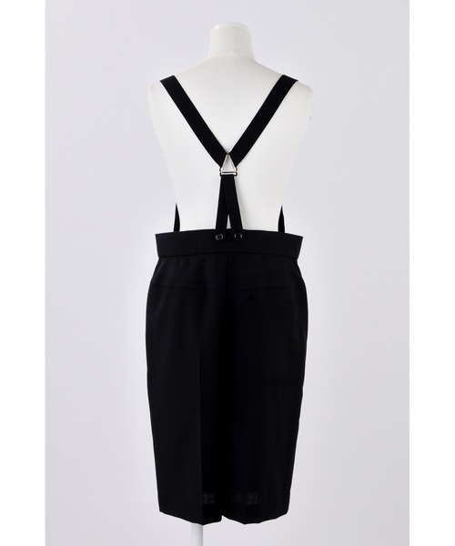 ENFOLD（エンフォルド）の「High Twist Weaveキュロットサロペット（サロペット/オーバーオール・レディース・ブラック/グレー・38/36）」の7枚目の写真